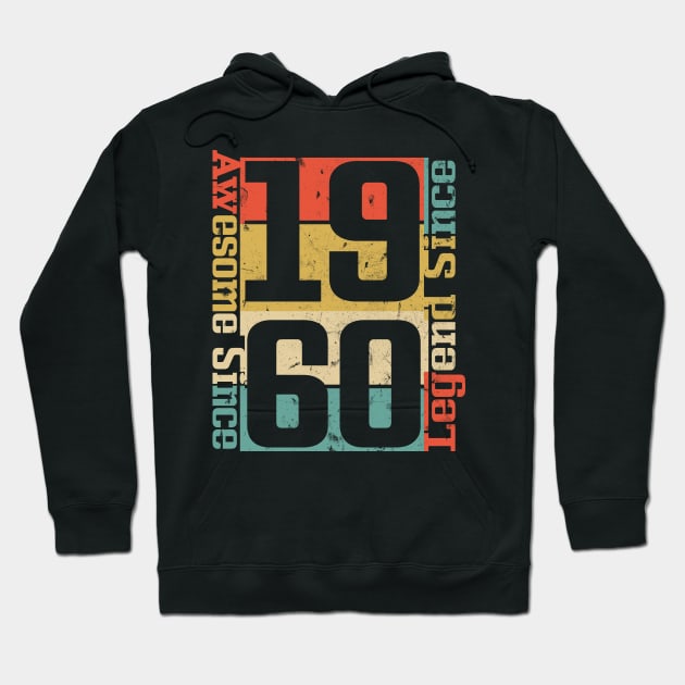 Awesome Since 1960. 60th Birthday Gift Idea Hoodie by FromHamburg